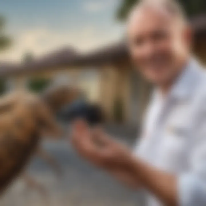 Satisfied customer witnessing effective pest control by Falcon Termite