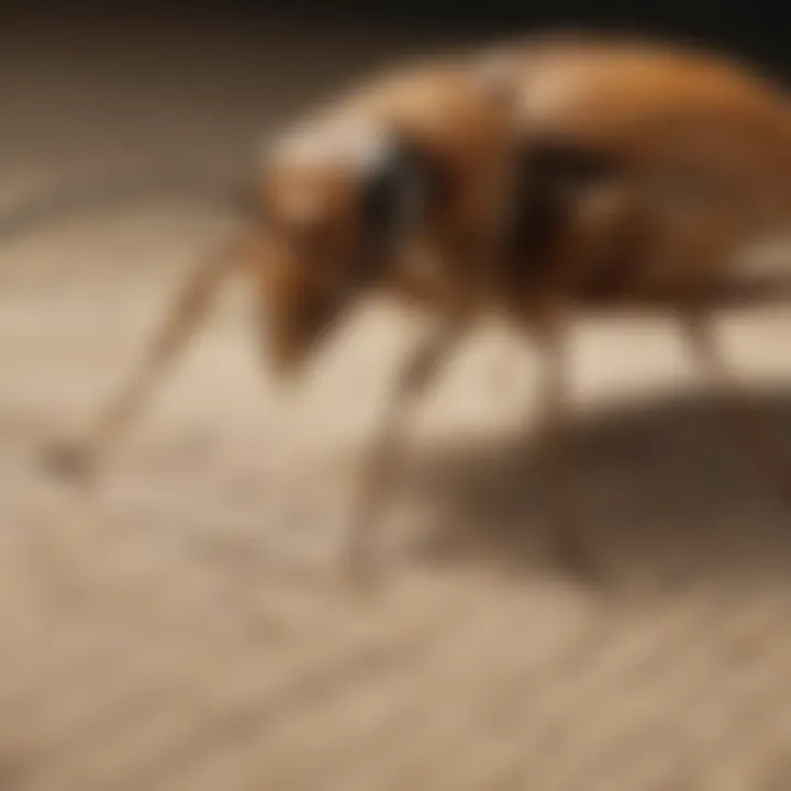 Close-up of termite queen overseeing the construction