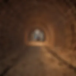 Intricate termite tunnel network resembling graph paper