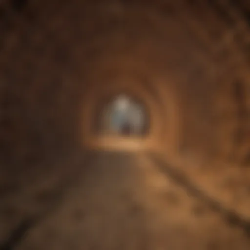 Intricate termite tunnel network resembling graph paper