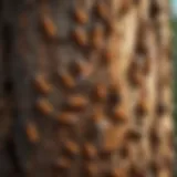 Termites Feeding on Tree Bark