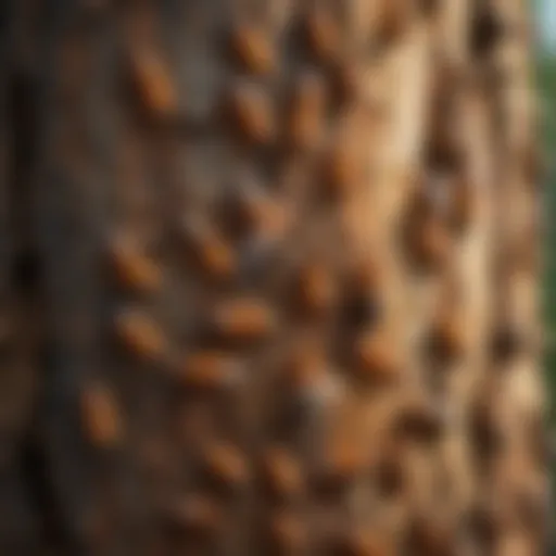 Termites Feeding on Tree Bark