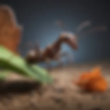 Leaf cutter ant carrying leaf fragment