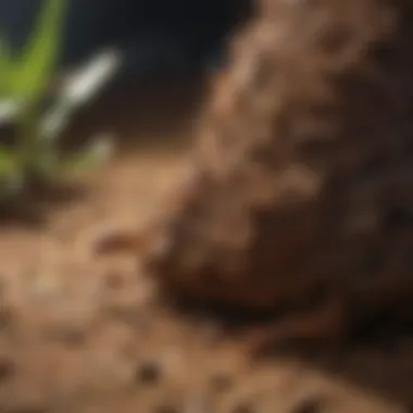 Leaf cutter ant nest underground