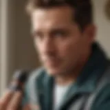 A close-up of a pest control technician applying treatment in a residential setting.