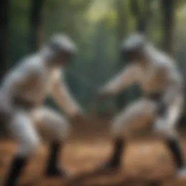 Fencing Techniques Displayed in a Duel