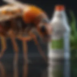 Detailed depiction of Fendona CS insecticide application process