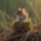 Field Mouse Nesting in Texas Grasslands