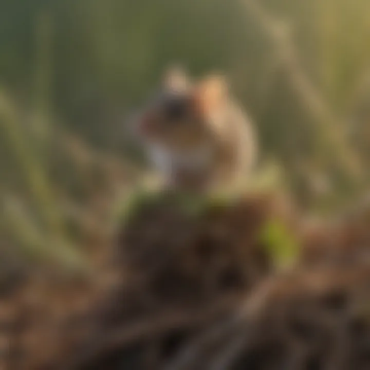 Field Mouse Nesting in Texas Grasslands