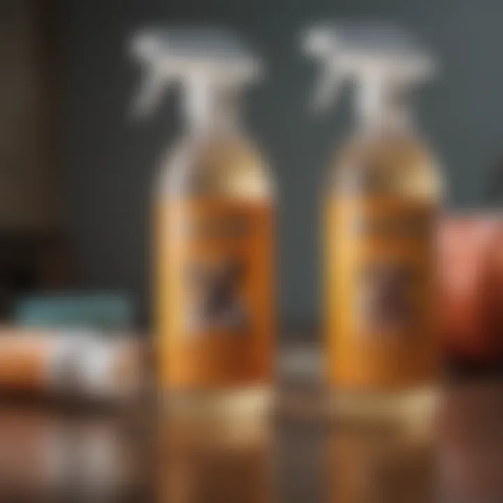 Comparison chart of flea control products including Adams Flea Spray