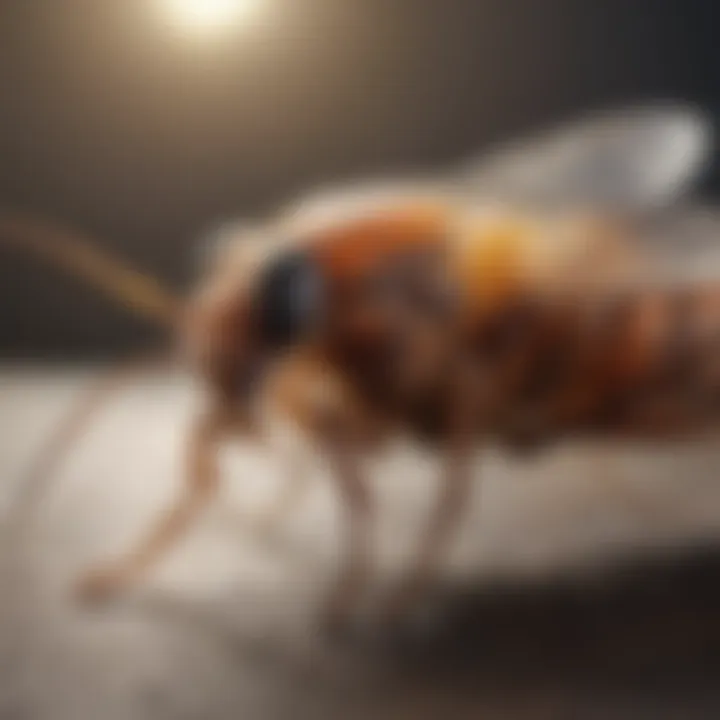 Flea infestation on a pet's fur