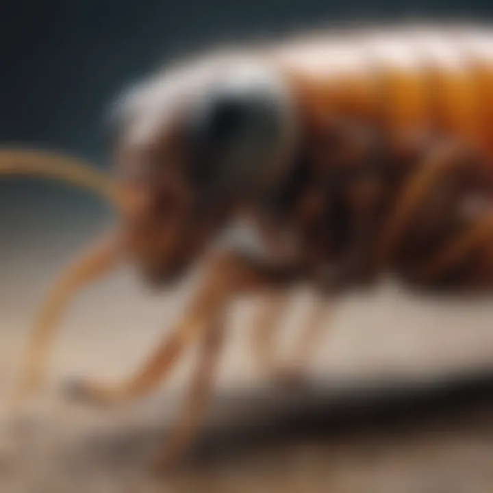 Emerge of Adult Flea Captivating illustration portraying the emergence of an adult flea from its pupal casing