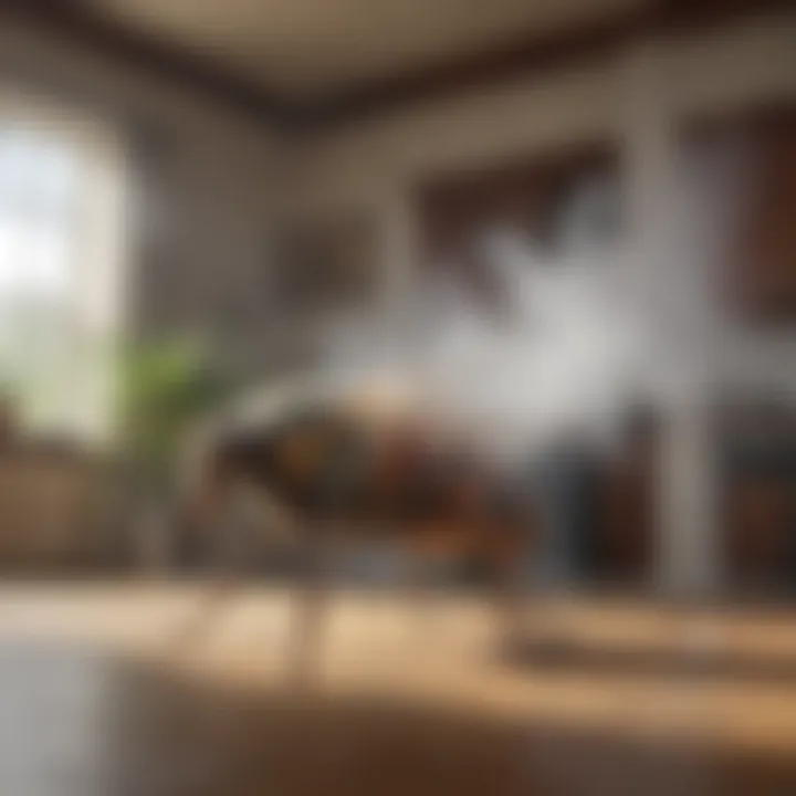 Fogger in action against insect infestation indoors