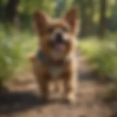 Joyful and Protected Companion Happy small dog enjoying outdoor activities after using Amazon Frontline Plus