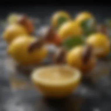 Artistic Fruit Fly Attraction Method Fruit Fly Trap with Fresh Lemons