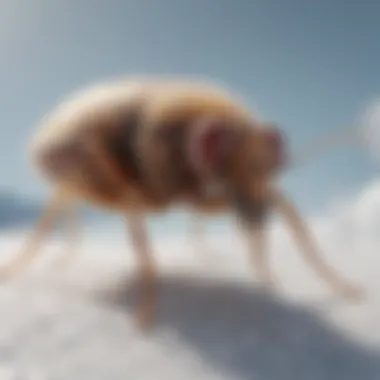 Person using natural remedies to deter snow fleas