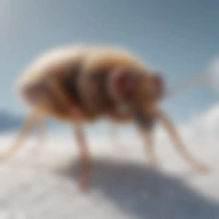 Person using natural remedies to deter snow fleas