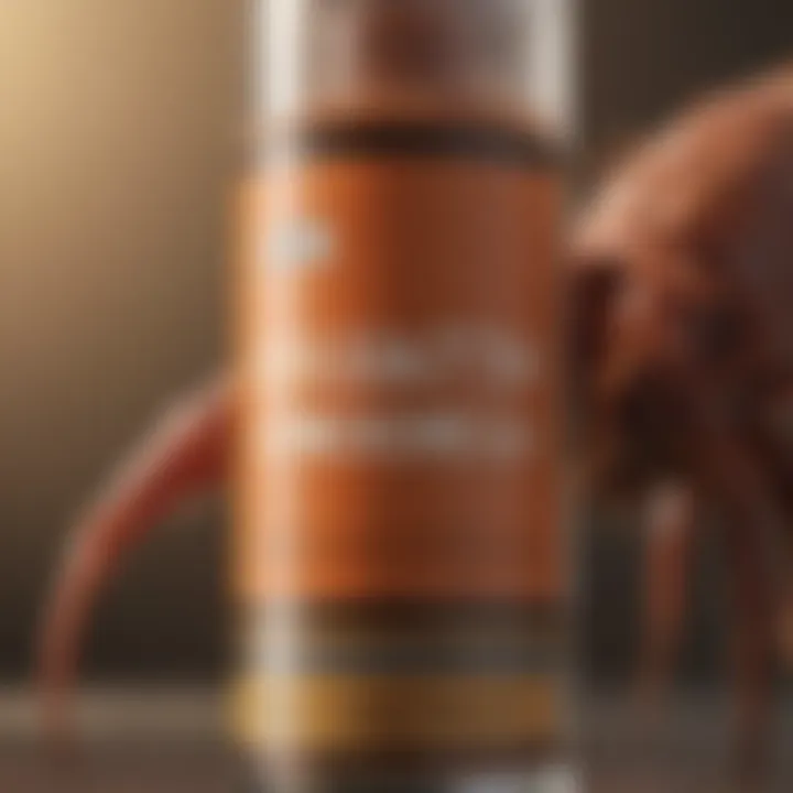 Detailed view of Goliath Roach Gel tube with label highlighting its features