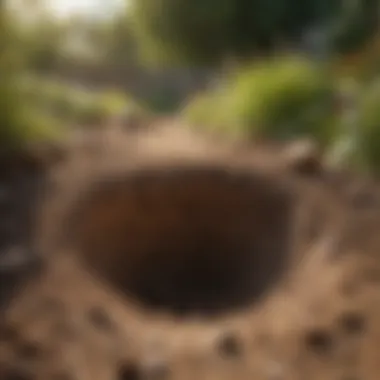 Gopher hole destruction in garden