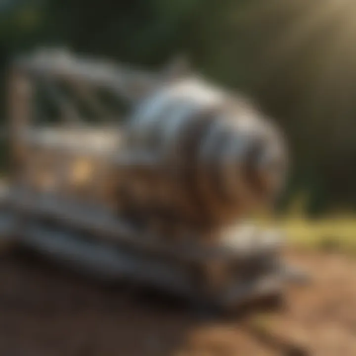 Close-up of a gopher trap mechanism