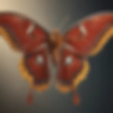Graceful Atlas Moth with impressive wing span
