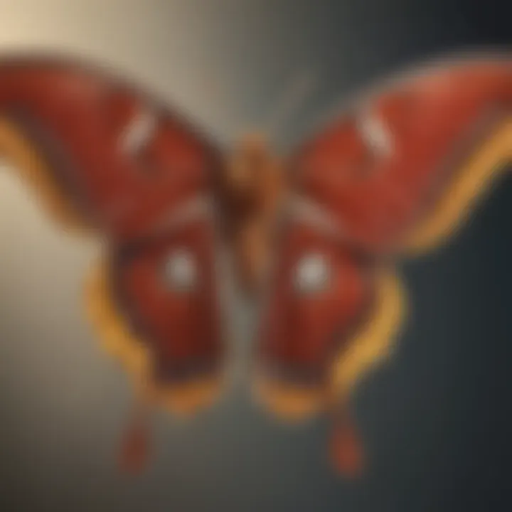 Graceful Atlas Moth with impressive wing span