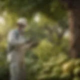 Organic Pest Control on Green Mango Tree