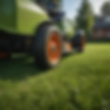 Close-up of healthy grass treated by TruGreen Plainfield
