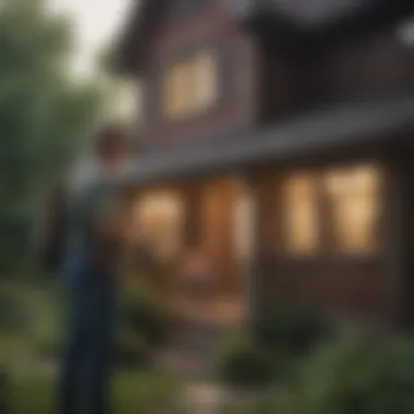 Vigilant Homeowner Checking for Pests Homeowner checking for pests in Cadillac MI