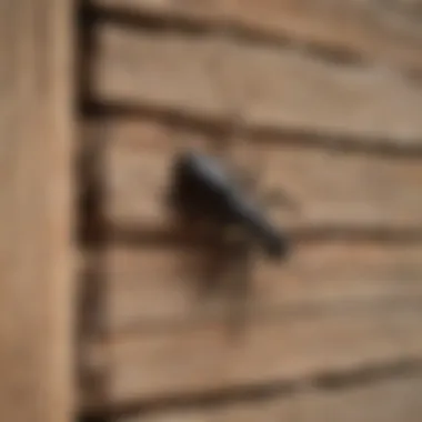 Infestation signs in wooden structures