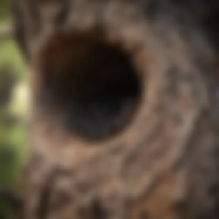 Carpenter ant nest in tree