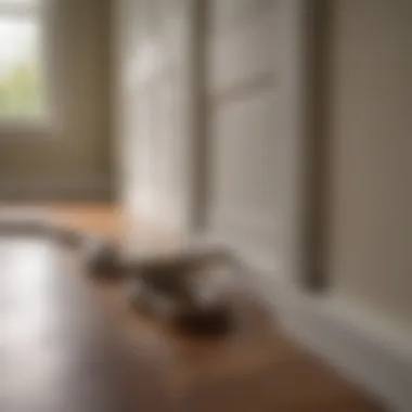 Preventing Snake Intrusions: Entry Point Inspection A homeowner inspecting potential entry points in a house