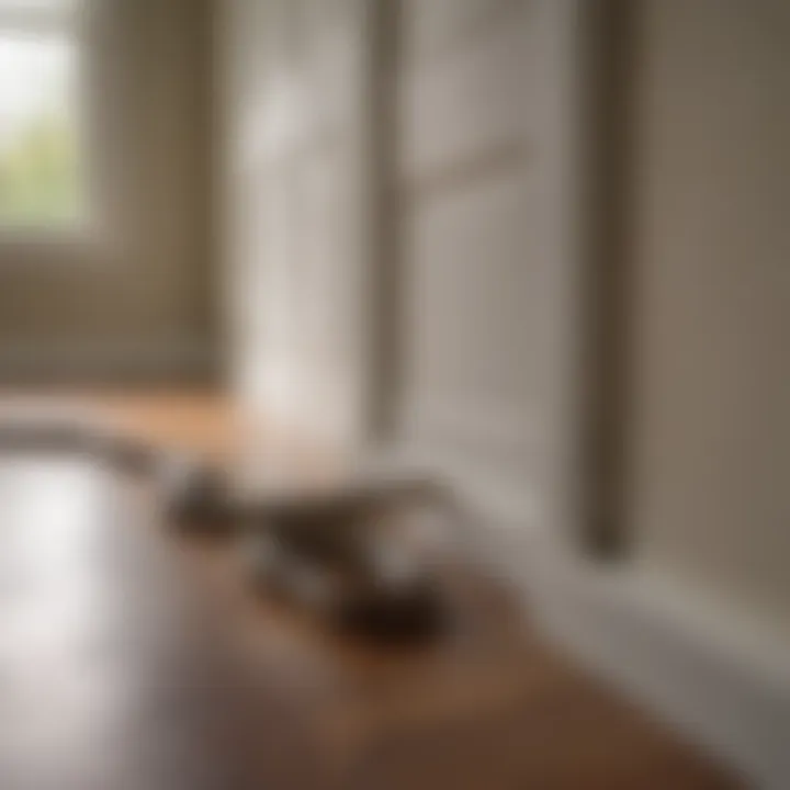 Preventing Snake Intrusions: Entry Point Inspection A homeowner inspecting potential entry points in a house