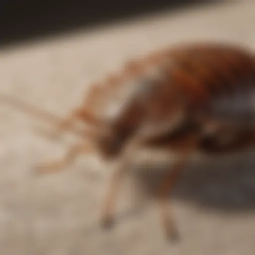 Close-up of a Bedbug on Fabric Close-up view of a bedbug on fabric