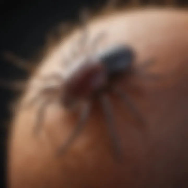 Illustration of tick bite