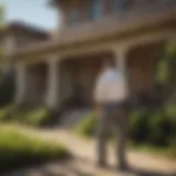 Professional pest control technician inspecting a property