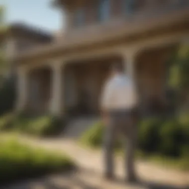 Inspection by Pest Control Expert Professional pest control technician inspecting a property