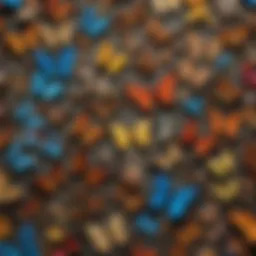 Colorful butterflies in a natural habitat