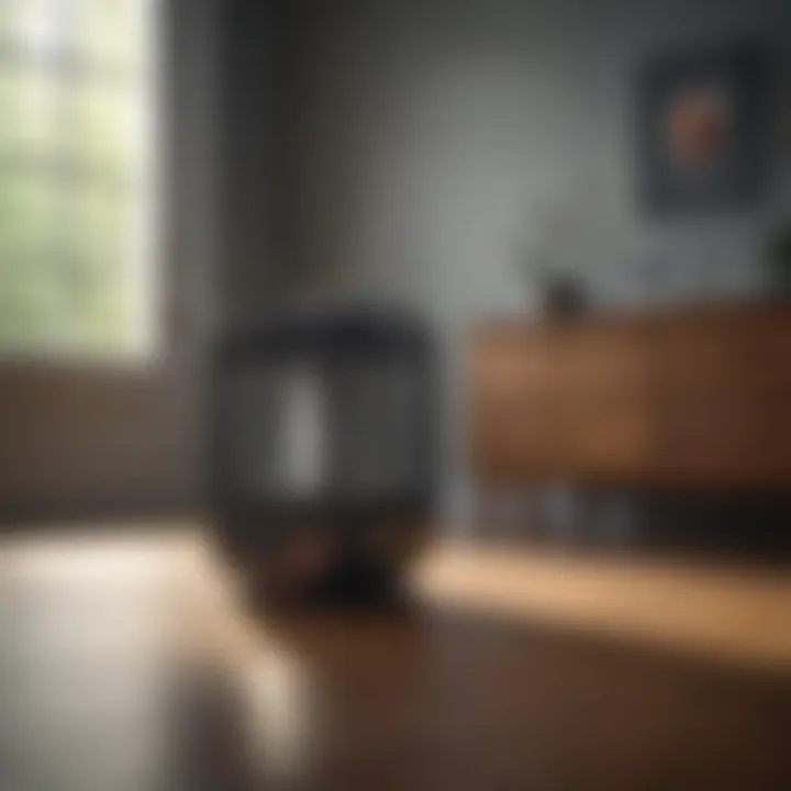 A sleek indoor mosquito zapper in action