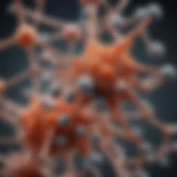 Magnified view of indoxacarb molecular structure