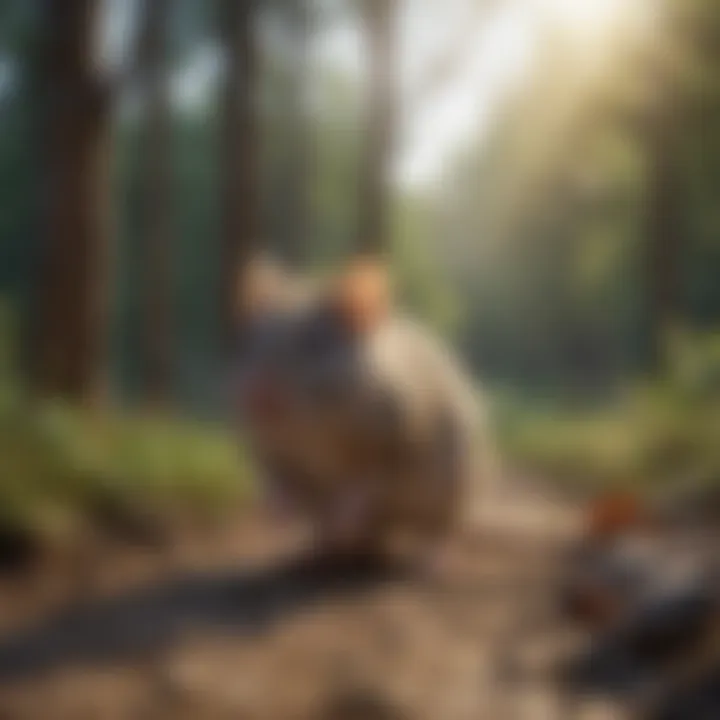 Visual representation of ecological impacts of rodent population management strategies