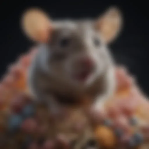 Detailed illustration of rat reproductive biology with anatomical features highlighted