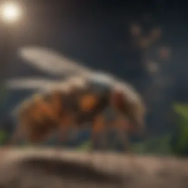 Controlling Insect Populations Visual representation of insect populations being controlled by Bug Zapper Executioner