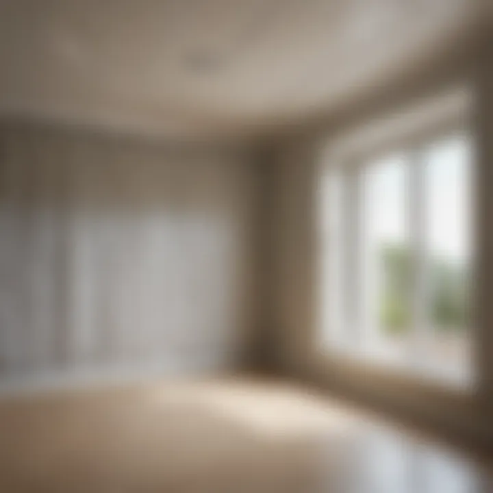 Home interior with foam insulation