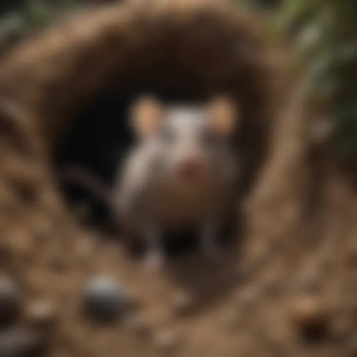 Behavioral Patterns in Burrow Creation Behavioral patterns of rats creating burrows