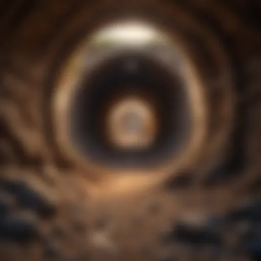 Intricate Structure of Rat Burrows Intricate rat burrow structure showcasing tunnels and chambers