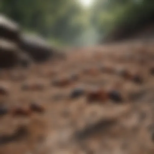 Army ant movers in intricate formation