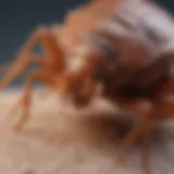 Illustration of microscopic view of bed bugs in the nose