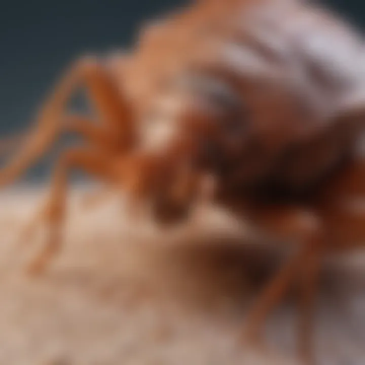 Illustration of microscopic view of bed bugs in the nose