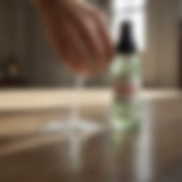 Application of peppermint spray in a home environment